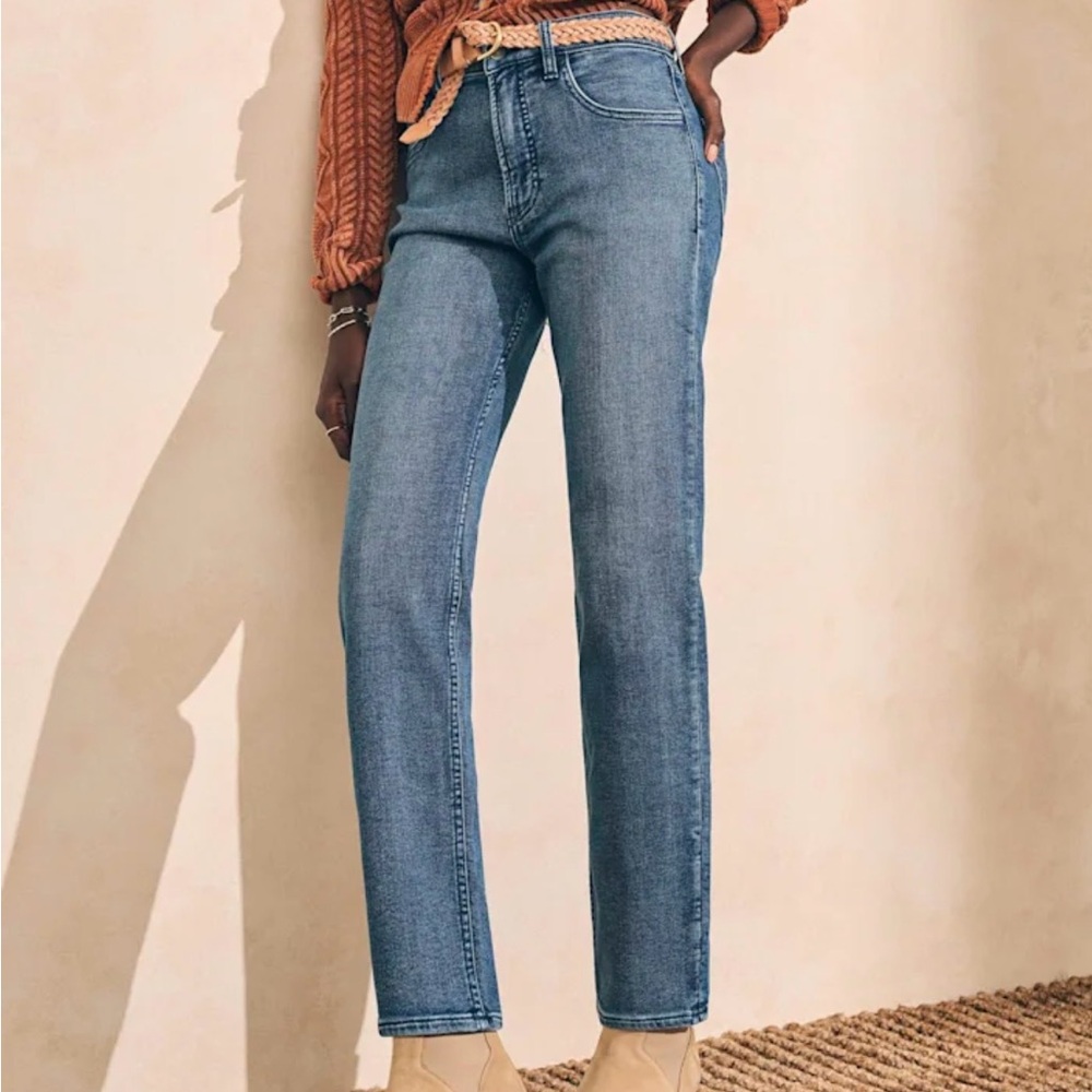 Faherty Womens 30x30 Cotton Stretch Terry Indigo 5-Pocket Pants Riverton Wash